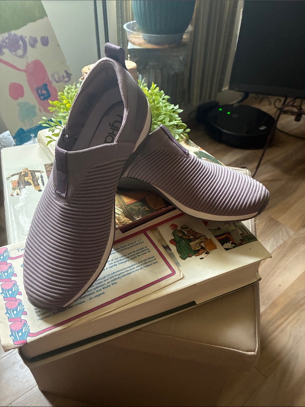 Ryka Women's Slip-On Athletic Sneakers in Mauve Purple